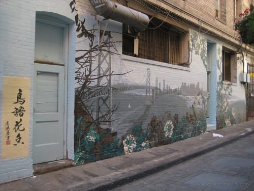 The Bridge | Street Murals by Robert Minervini | Jack Kerouac Alley in San Francisco