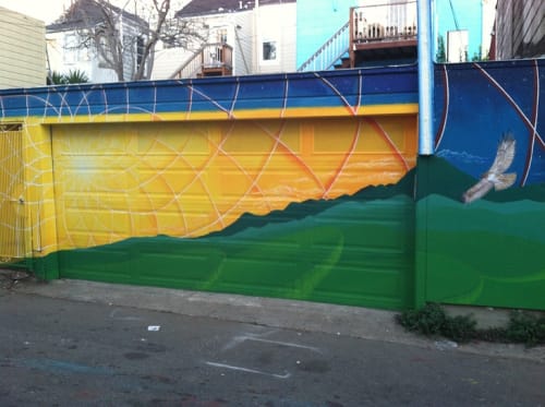 Green Terraces | Street Murals by Rocco Tyndale | Lucky Alley, Mission in San Francisco