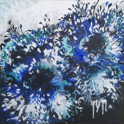Midnight Dance | Oil And Acrylic Painting in Paintings by Judy Century Art