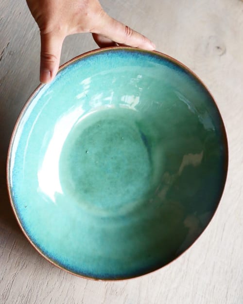 Flat Serving Bowl | Tableware by Ceramics by Charlotte