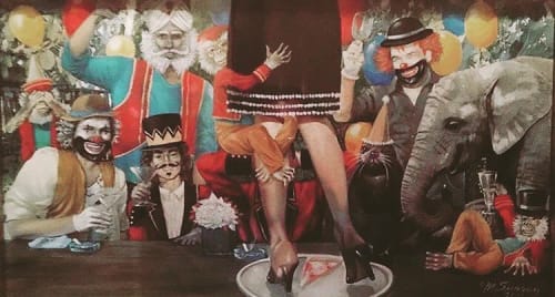 Circus Crew | Paintings by Marcus Suarez | Petit Ermitage in West Hollywood