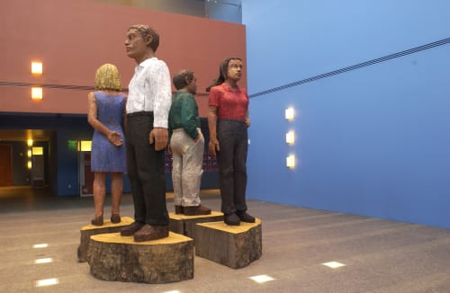 Four Large Figures | Sculptures by Stephan Balkenhol | UCSF Medical Center at Mission Bay in San Francisco