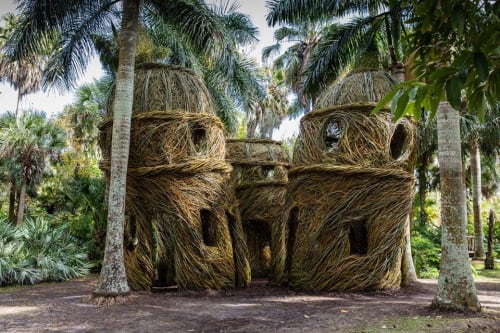 The Royal By Patrick Dougherty Seen At Mckee Botanical Garden