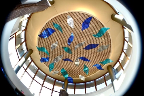 Illuminated Flight | Public Sculptures by Bonnie Rubinstein Glass Studio | Westfields Hospital in New Richmond