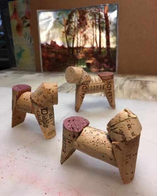 Cork Dogs | Sculptures by Miles Epstein | Miles Epstein Studio in San Francisco