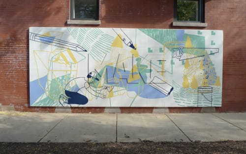 Orange Mural Project | Murals by Chad Kouri | Wicker Park Chamber-Commerce in Chicago