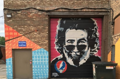 Jerry Garcia | Murals by Rahmaan Statik Barnes | Metomic Corporation, West 26th Street, Chicago, IL in Chicago