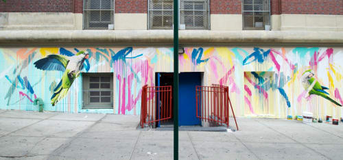 Brooklynk NYC Residency Dos Puentes School | Street Murals by Rowena Martinich | Dos Puentes Elementary School in New York