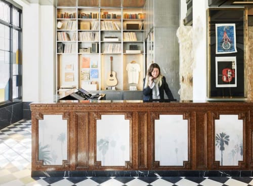 Reception Desk By Haas Brothers Seen At Ace Hotel La Los Angeles