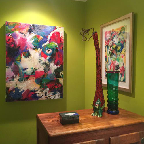 "Exuberance" | Paintings by Julie Shunick Brown | Katy trail in Dallas