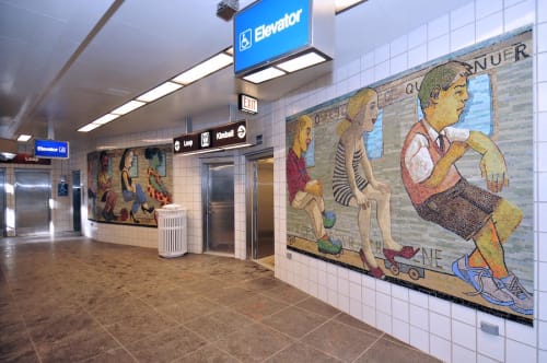 Commonplaces | Public Mosaics by Juan Carlos Macias | Irving Park Station, Chicago in Chicago