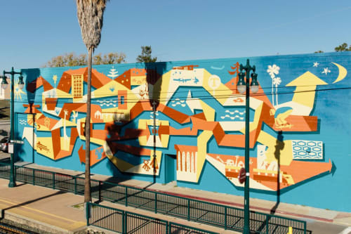 Good Life 2017 | Murals by Brian Barneclo | Downtown San Mateo Caltrain in San Mateo