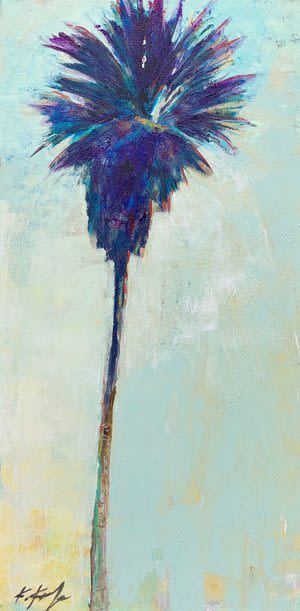 Palm Trees painting | Oil And Acrylic Painting in Paintings by Kathleen Keifer | Barsha Wines And Spirits in Manhattan Beach