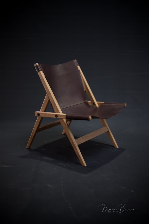 Classic Spanish Leather Chair | Chairs by Manuel Barrera Habitables