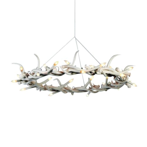 Alan Mizrahi AM1801 Antler Halo Resin | Chandeliers by Alan Mizrahi Lighting Design