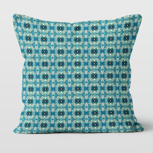 Emma Cotton Linen Throw Pillow Cover | Pillows by Brandy Gibbs-Riley