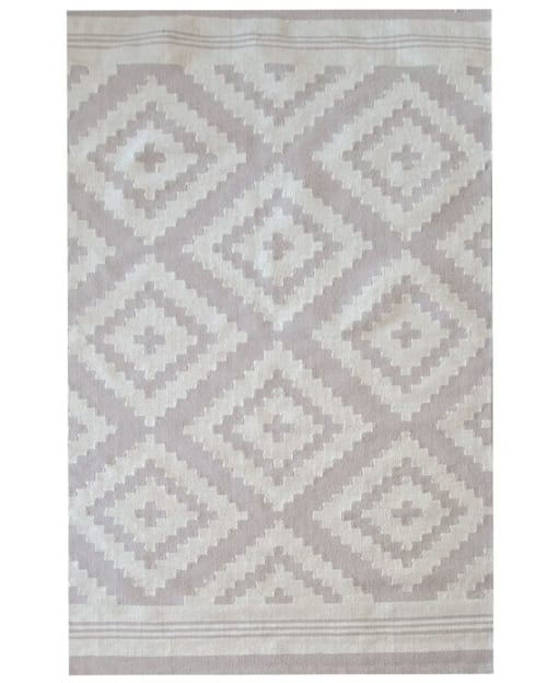 Ivory Handwoven Area Rug | Living, Dining and Bedroom Rug | Rugs by Mumo Toronto