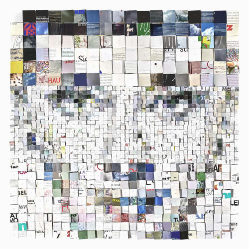 Fading Away #6 - Limited Edition of 20 - 110x110 | Collage in Paintings by Paola Bazz