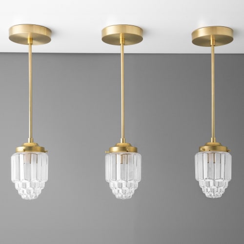 Art Deco Pendant Light - Skyscraper Shade - Model No. 5492 | Pendants by Peared Creation