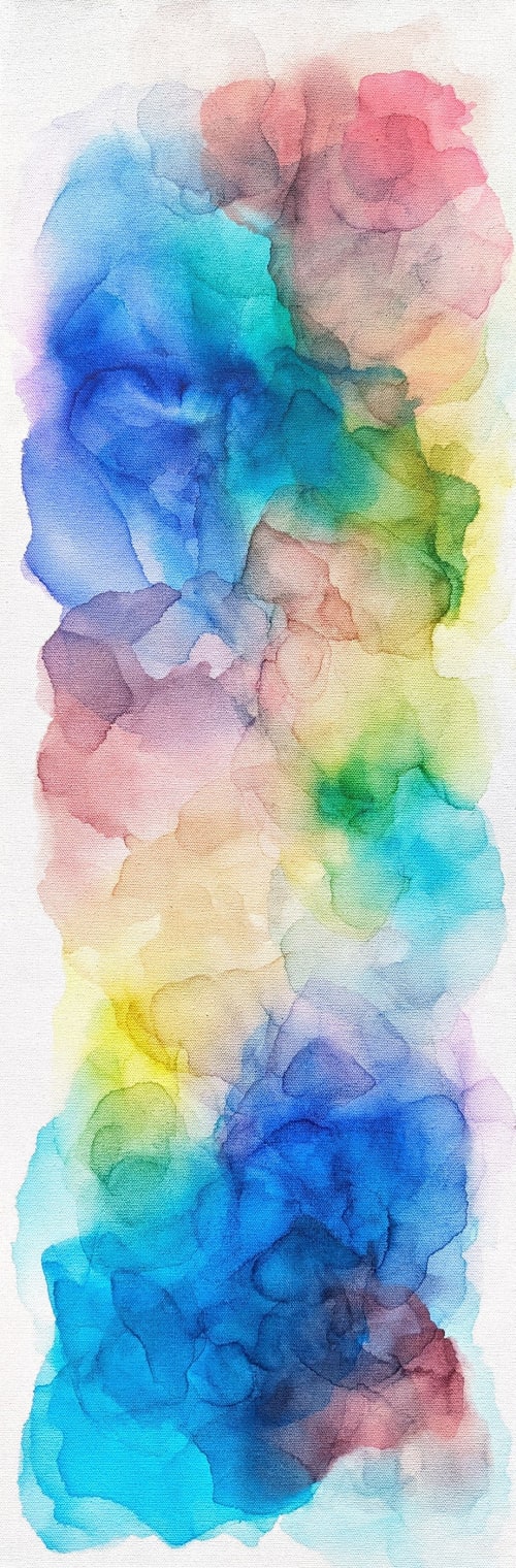 Shattering White Light | abstract original art | Mixed Media in Paintings by Megan Spindler