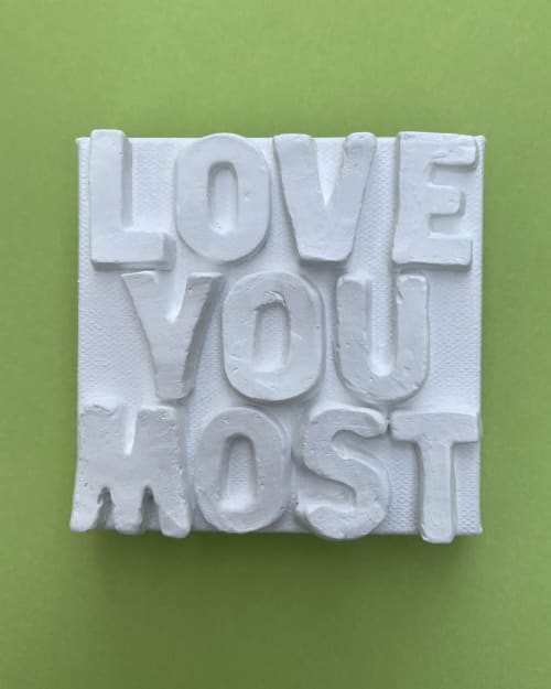 Love You Most 4" x 4" | Paintings by Emeline Tate