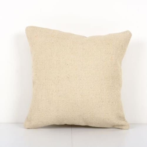 Square Hemp Organic Kilim Pillow Case, Turkish Cushion Pillo | Pillows by Vintage Pillows Store