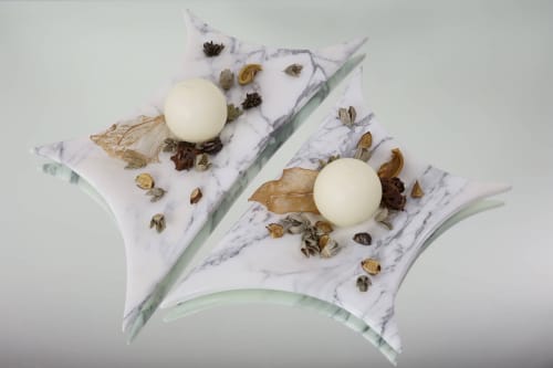 Sculptural Tray - Arabescato marble