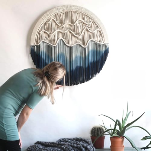 Circular Fiber Art Collection - NEPTUNE | Macrame Wall Hanging in Wall Hangings by Rianne Aarts