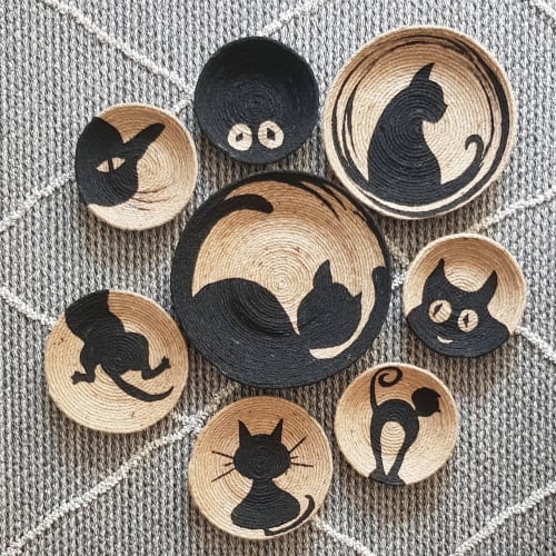 Set of 8 baskets wall decor | Decorative Objects by Sarmal Design