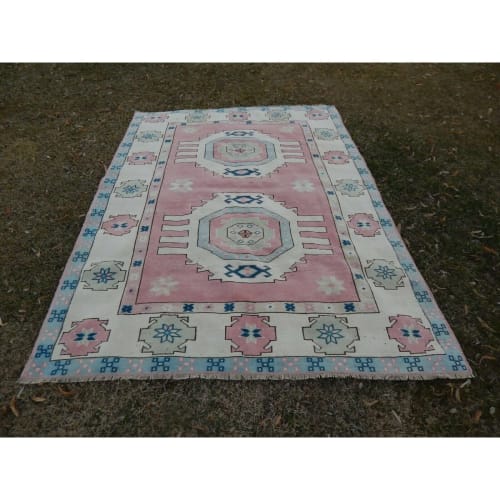 Vintage Hand Knotted Oversize Turkish Kars Rug | Rugs by Vintage Pillows Store