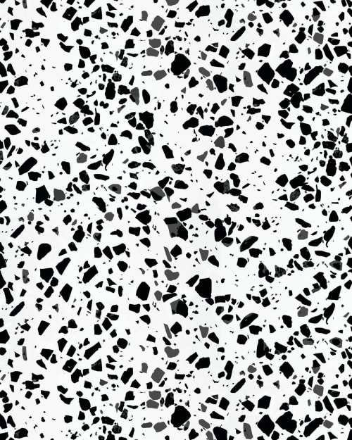 Black and White Terrazzo Contact Paper -  multiple options | Wallpaper by Samantha Santana Wallpaper & Home