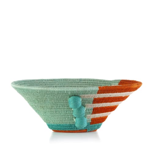 fret medium basket aqua | Tableware by Charlie Sprout