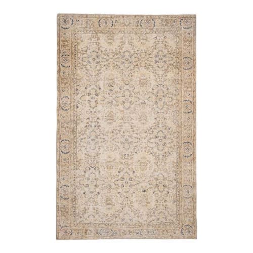 Native Turkish Rug, Soft Muted Color Oushak Rug, Living Room | Rugs by Vintage Pillows Store