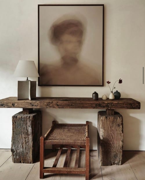 Live edge console table