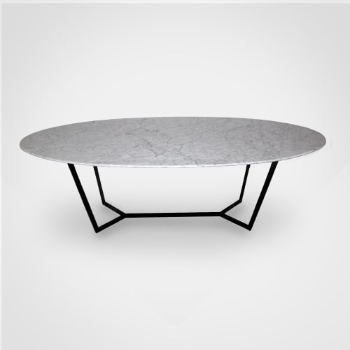 Ellipse - Statuarietto marble Dining table | Tables by DFdesignLab - Nicola Di Froscia