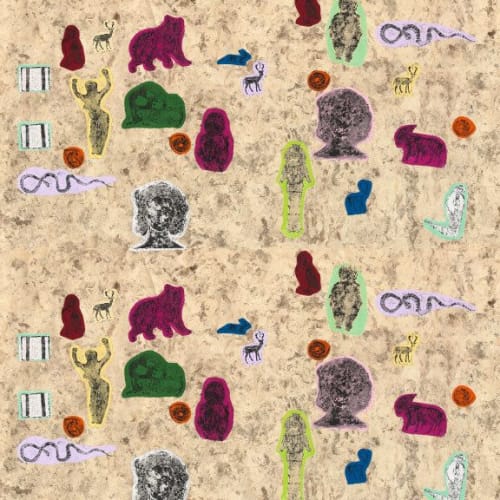 The Great Mother, Bark | Fabric in Linens & Bedding by Philomela Textiles & Wallpaper