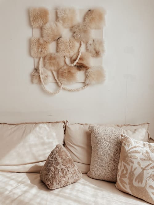 Loopy Sheepskin Checker | Macrame Wall Hanging in Wall Hangings by Seven Sundays Studios