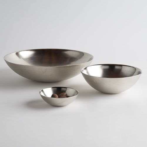 Nickel Bowls Assorted Set of 3 | Dinnerware by The Collective