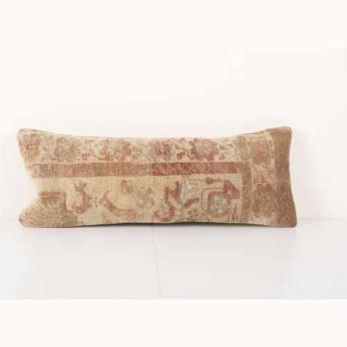 Traditional Sand Turkish Rug Pillow Cover, Ethnic Latte Brow | Cushion in Pillows by Vintage Pillows Store