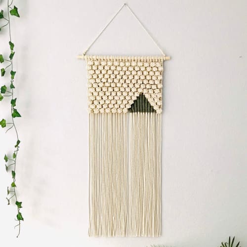 Macrame wall hanging -The Himalayas with Sage highlight | Wall Hangings by YASHI DESIGNS by Bharti Trivedi