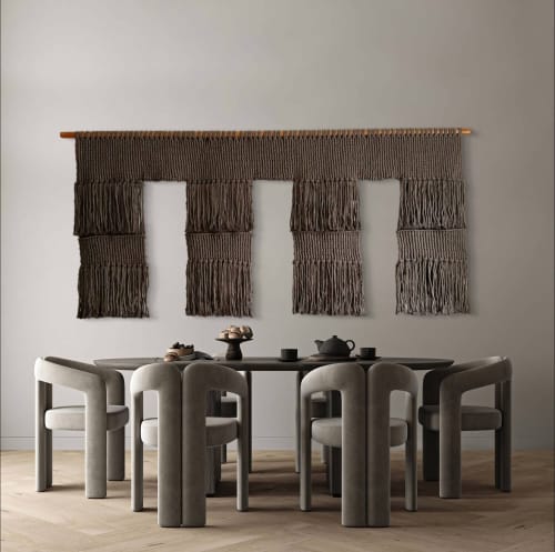 Portal | Charcoal Grey | Macrame Wall Hanging in Wall Hangings by Dörte Bundt