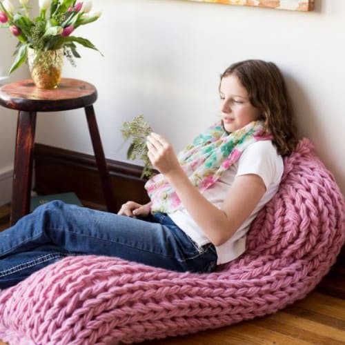 Lazy Lounger Arm Knit Pillow DIY KIT | Pillows by Flax & Twine