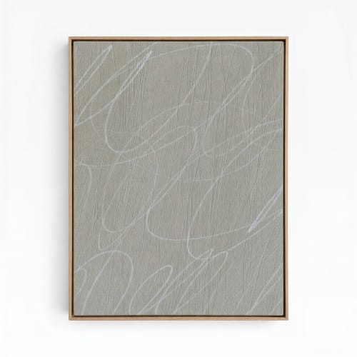 Gestural Marks in Fog by DSCVR Art Framed Canvas Wall Art | Paintings by ArtCollectiv