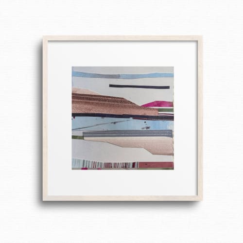 6x6 Original Collage Art | Silver Lining by Shilo Ratner | Work by Shilo Ratner