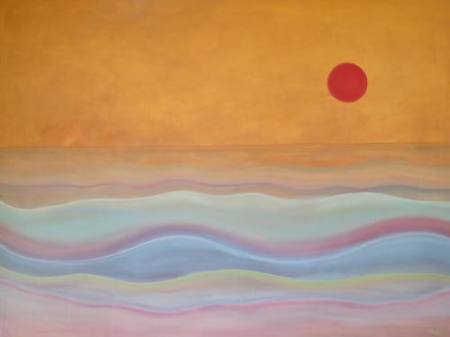 Coconut Water - 36"x48" | Oil And Acrylic Painting in Paintings by Amy Straley