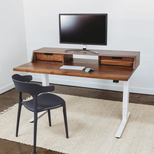 Albright Desk - 54" - Rustic Walnut | Tables by ROMI