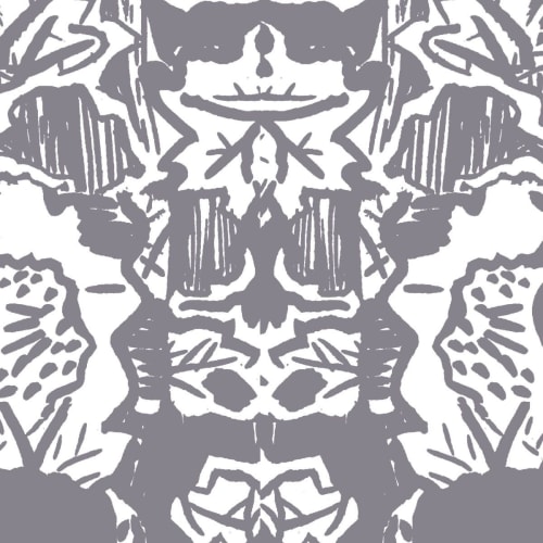 Indian Floral (XL), Rajat | Fabric in Linens & Bedding by Philomela Textiles & Wallpaper