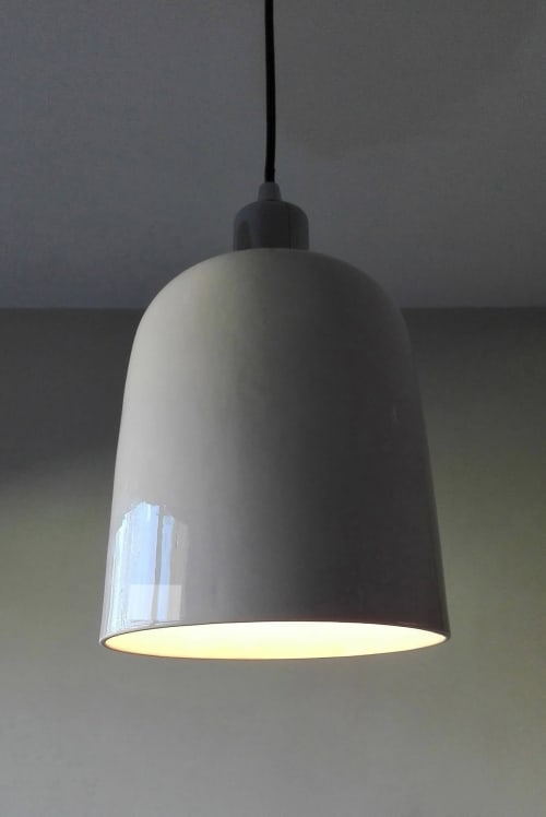 China Tall Pendant. Contemporary Pendant Shade. | Pendants by Wendy Tournay Ceramics
