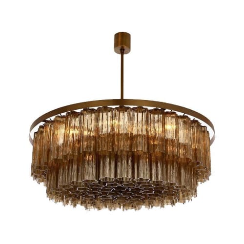 Alan Mizrahi KA1117 Pentagon Double Drum Chandelier | Pendants by Alan Mizrahi Lighting Design