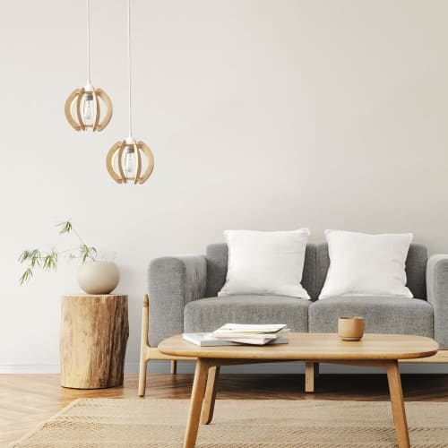 The lantern - Wooden hanging lamp (Price taxes included) | Pendants by Slice of wood / Tranche de bois